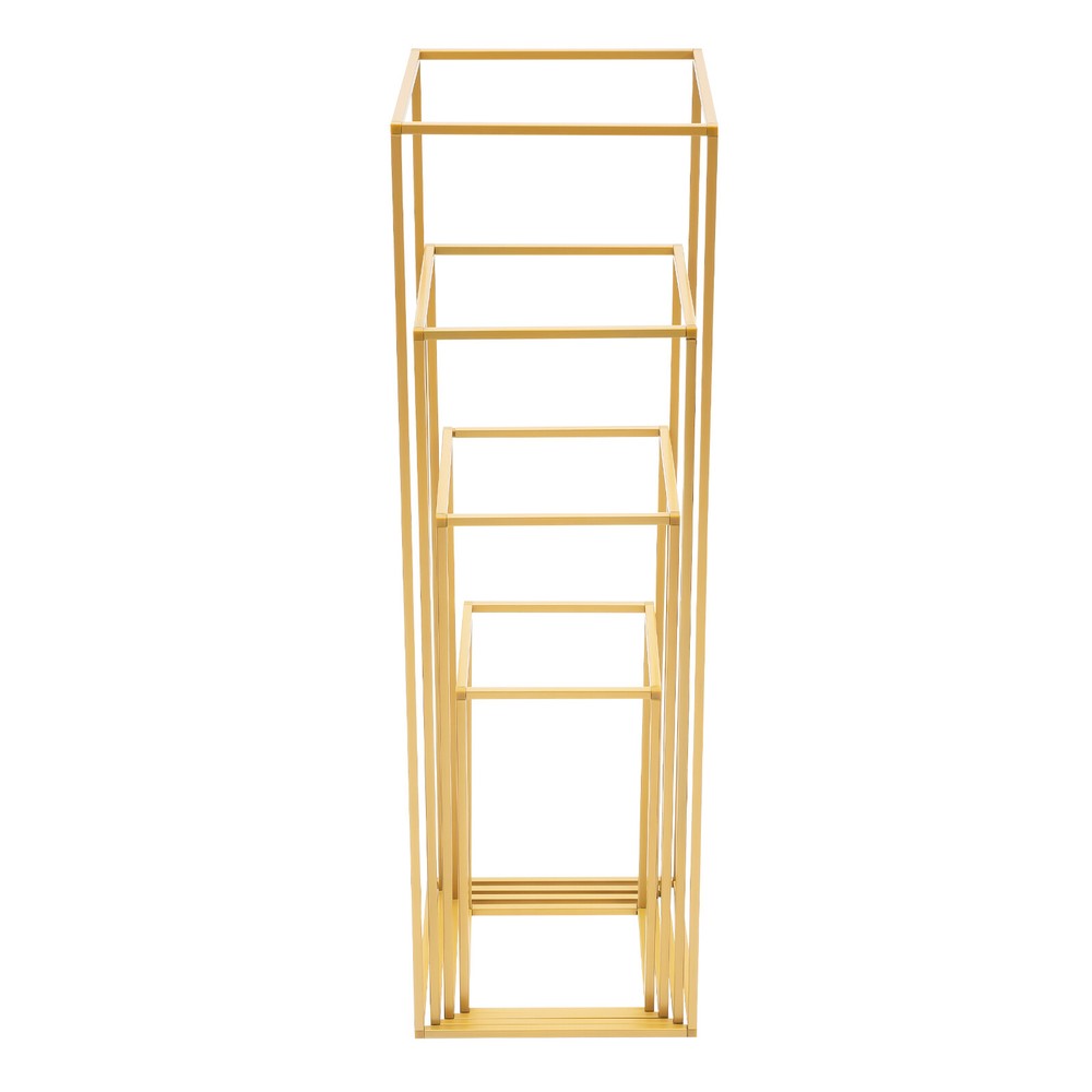 Gold Metal Flower Stand Rectangular Rack For Wedding Table Centerpieces Decor ??
