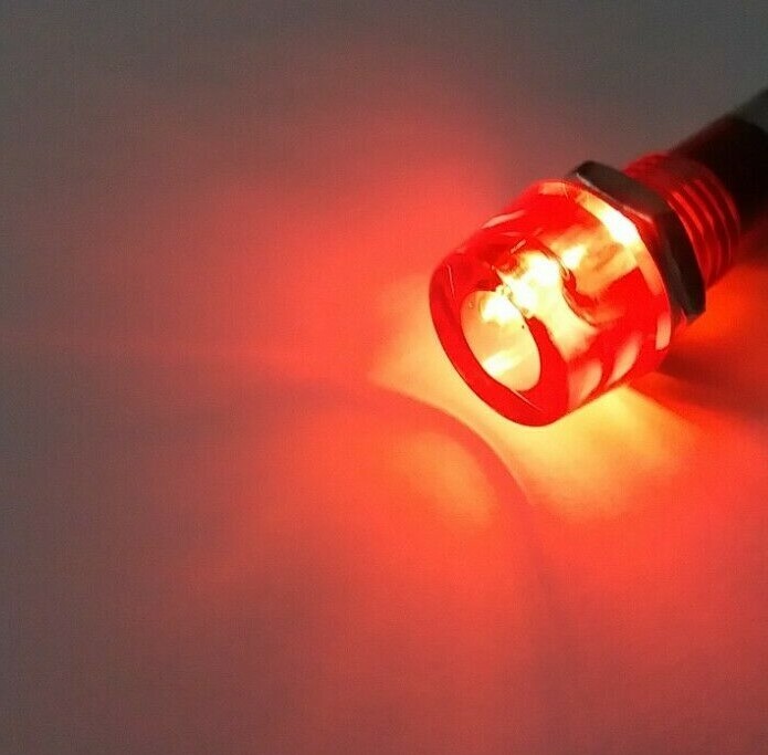 4 BBT 12 volt AC/DC Waterproof Bright Red LED Hi-Profile Indicator Lights