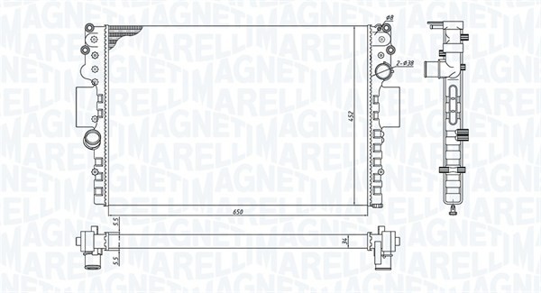 Magneti Marelli 350213183800 radiator, engine cooling for Iveco