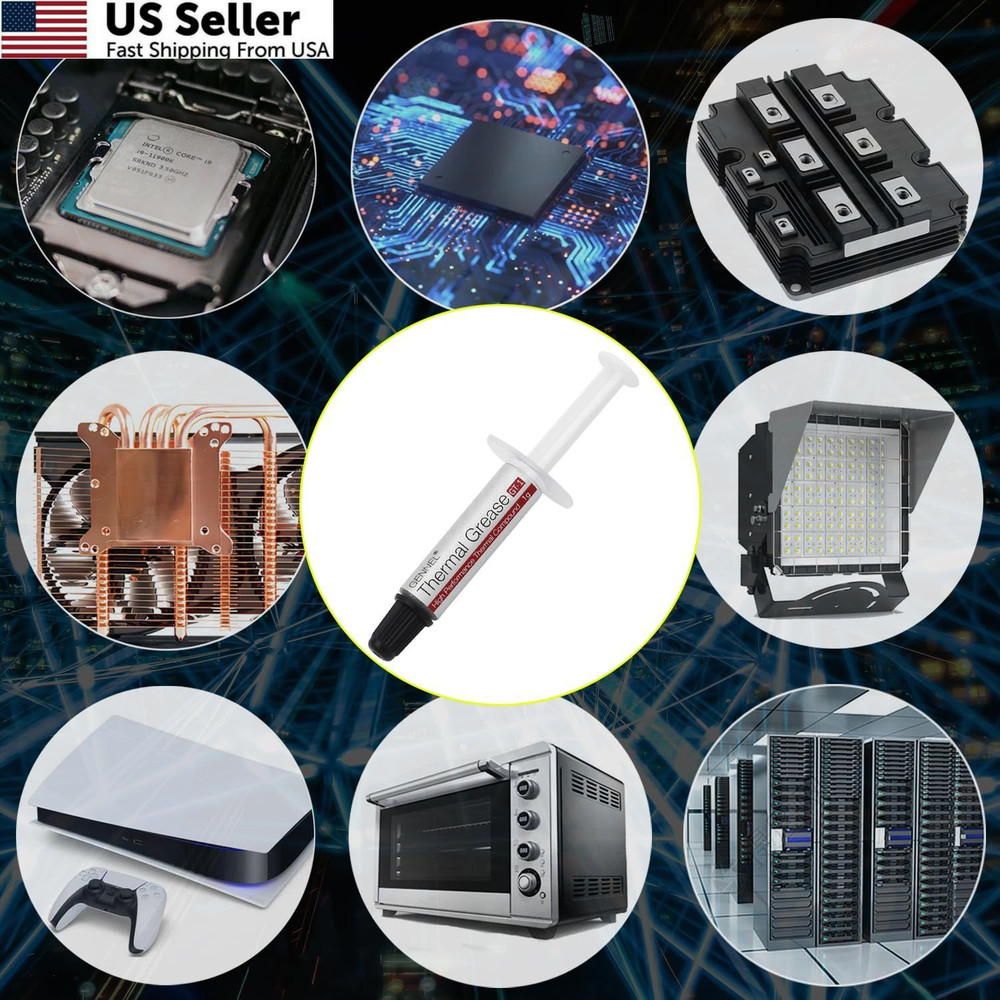 GENNEL 2-Pack GT-1 Silver CPU Thermal Paste (1g*2), High Performance 2 Pack