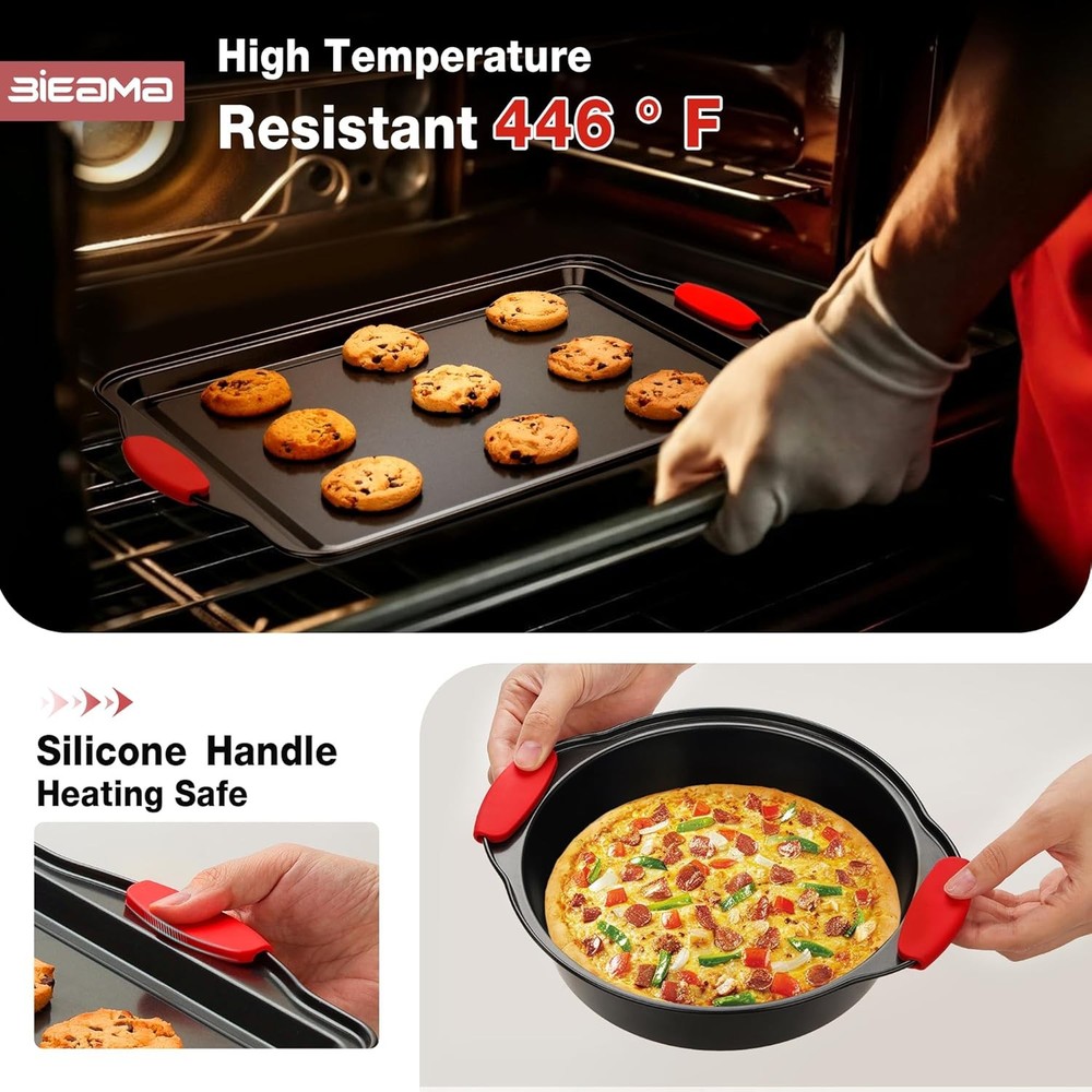 13-Piece Baking Pans Sets Nonstick Bakeware Sets BPA-Free Carbon Steel Stackable