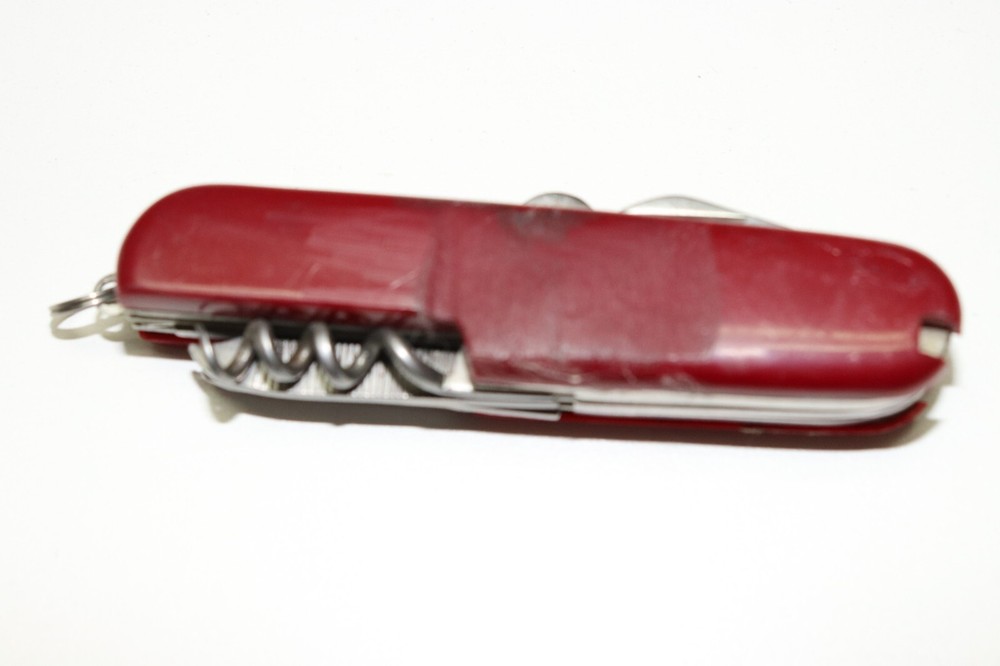 Rostfrei Pocket multitool red plastic handles gold mark E633