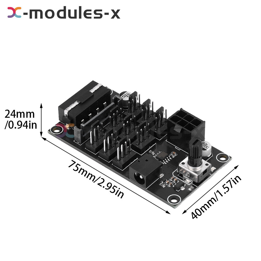 Computer Chassis PWM Violent Fan Speed Controller 9-Channel Fan Hub Controller