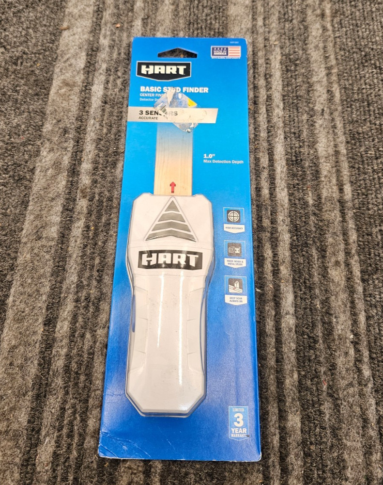 (QTY 5) HART HART1BAS Basic Stud Finder 3 Sensor Accuracy 1.0" Max Detection
