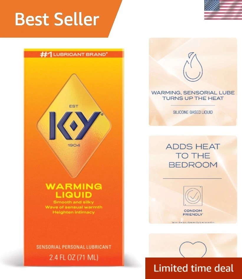 2.4 Fl Oz KY Warming Lube for Intimacy – Smooth, Silicone-Based & Discreet