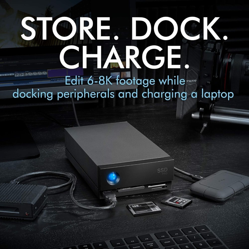 LaCie 1big Dock 2TB External Solid State Drive Desktop SSD – TB3 (STHW2000800)
