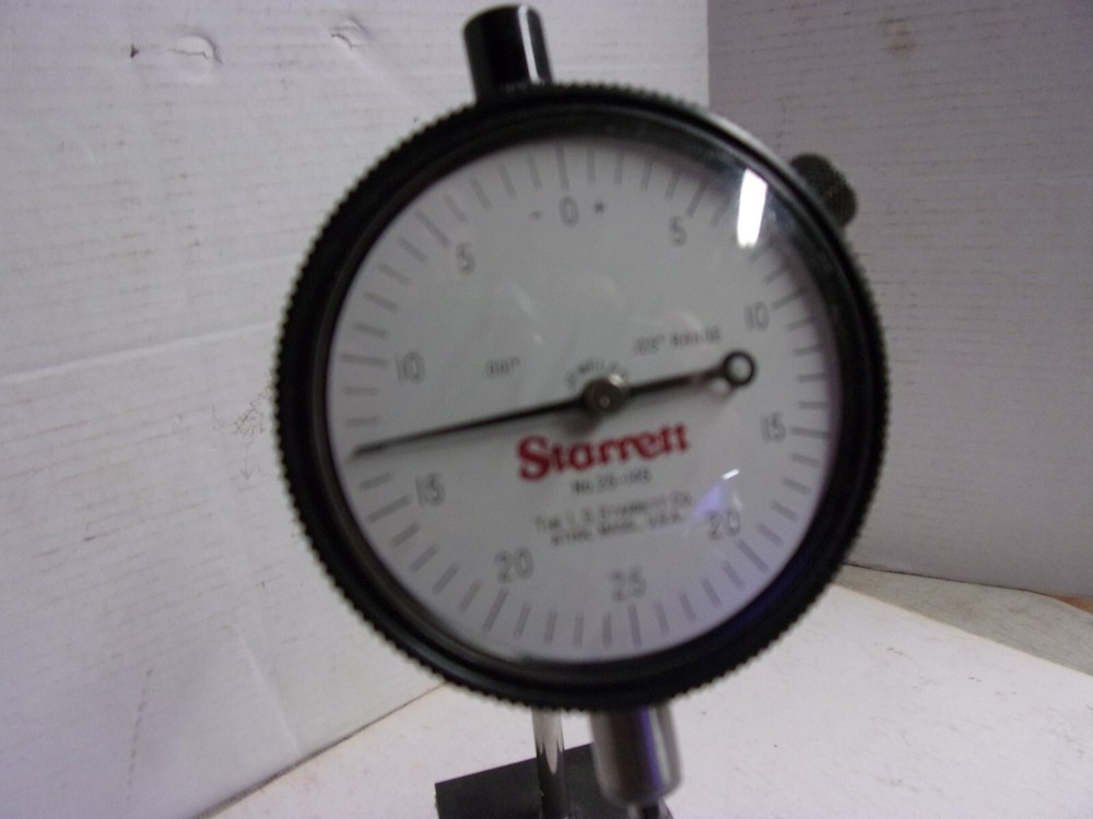 STARRETT #659 Magnetic Base & Post Assembly w/#25-145 Dial Indicator Used