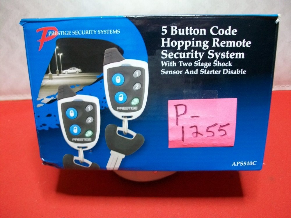 PRESTIGE SECURITY SYSTEMS # APS510C 5 BUTTON CODE HOPPING REMOTE SECURITY SYSTEM