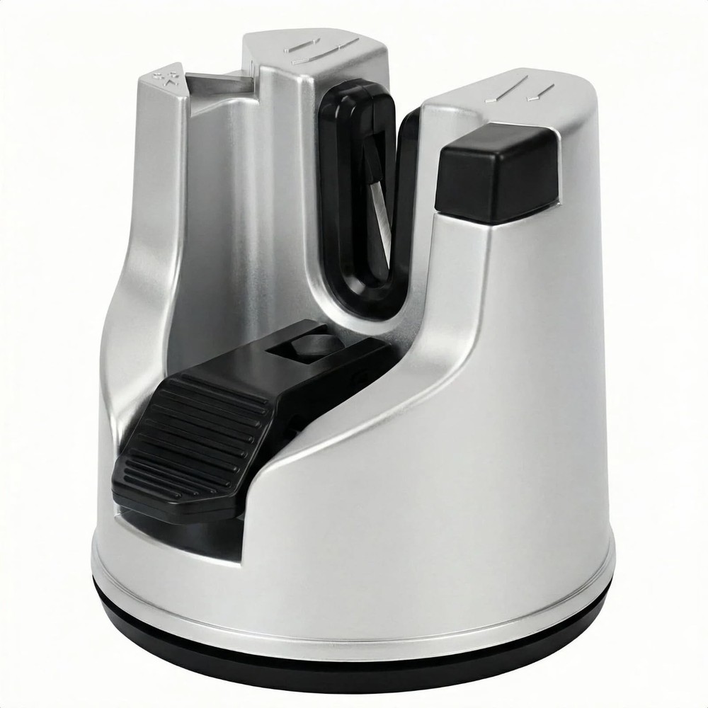 Knife Sharpener for Kitchen Knives, 3Stage Suction Cup Sharpening Tool for St...