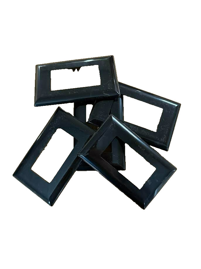 5 PACK WPDUBK Wirecon Black Snap-On Wallplate Single Decor Cover