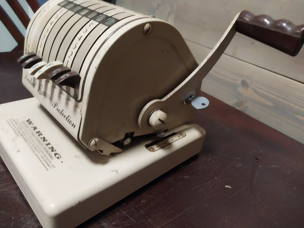 Vintage Paymaster X-550 Check Printer 1950's