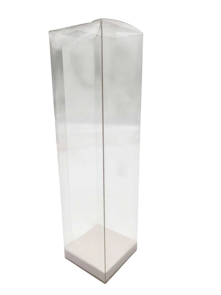 Clear Gift Box –Display Packaging,12 Pack-Pop&Lock 2 x 2 x 5 1/2" -Silver Base