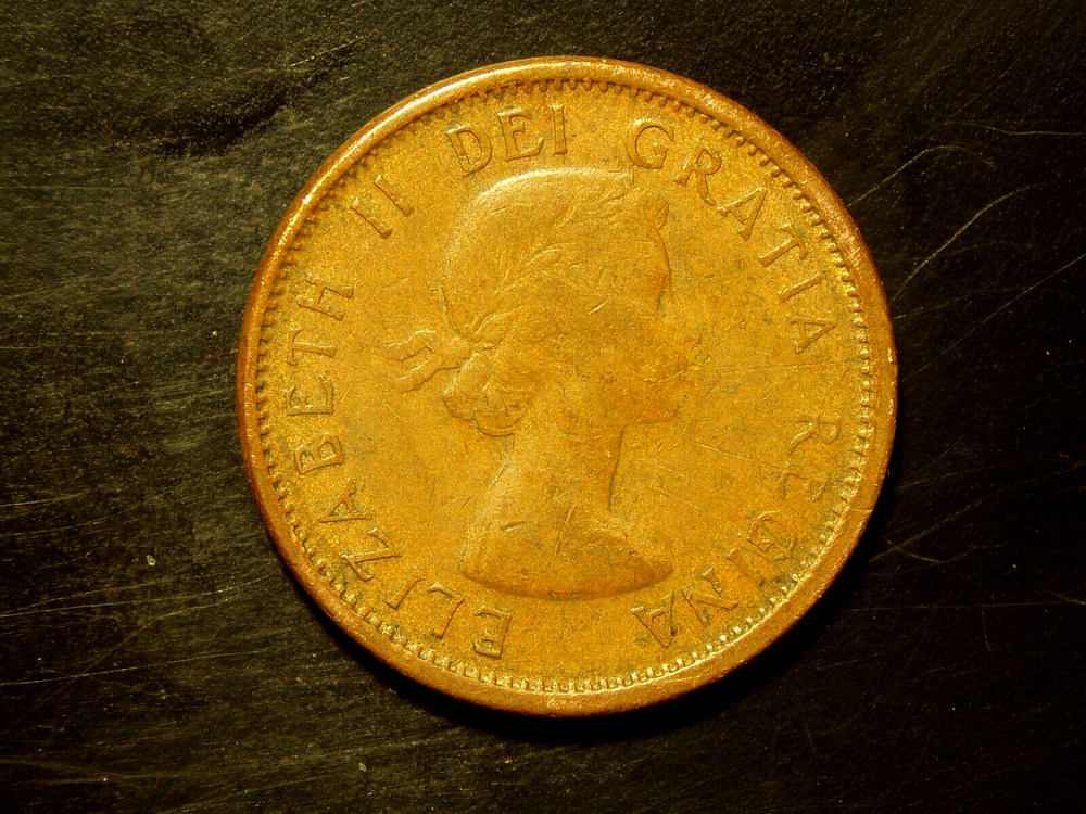 CANADA 1964 1 CENT COIN # 6