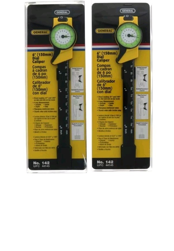 (2) 6" Dial Caliper 4-Way ** 2 Pack