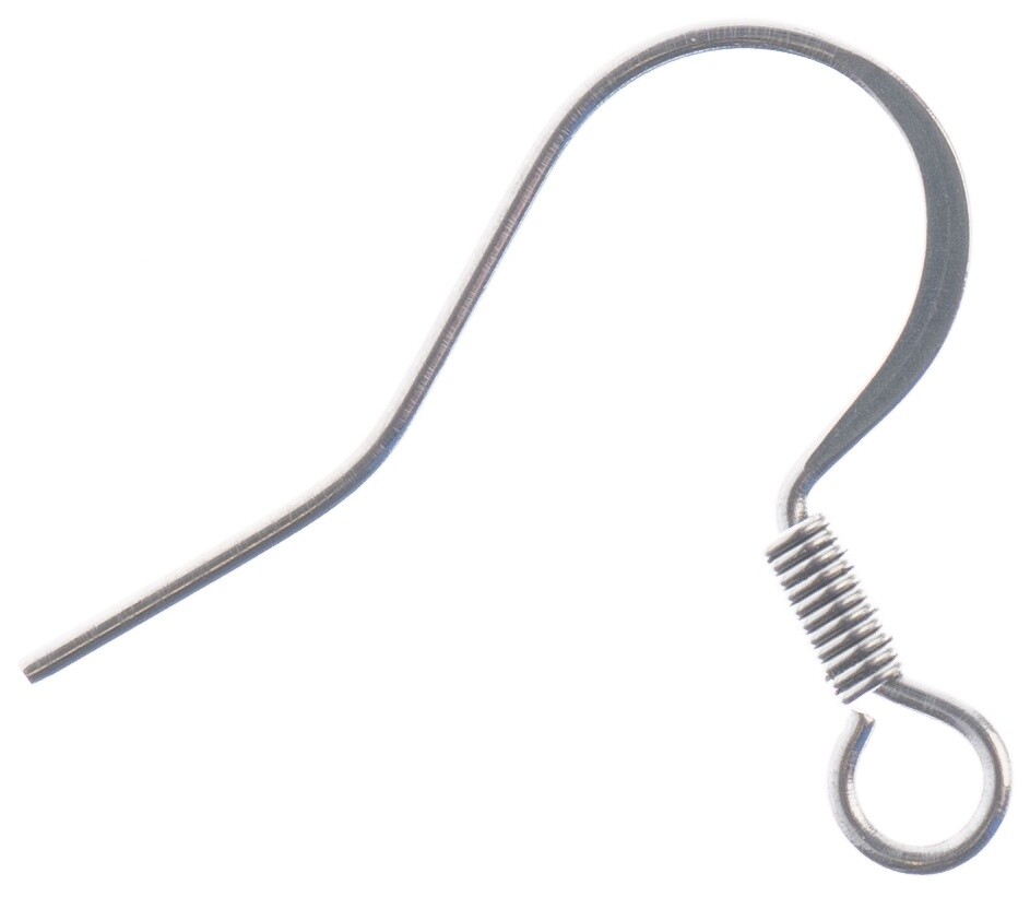 Stainless Steel Earring Fish Hook 20/Pkg 14mm
