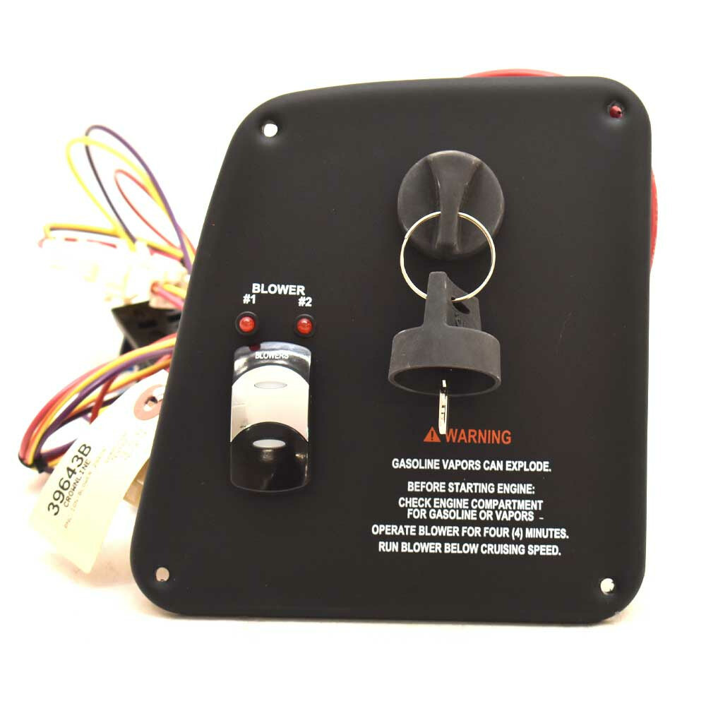 Crownline Boat Ignition Switch Panel 44082 | 294 CR Matte Black