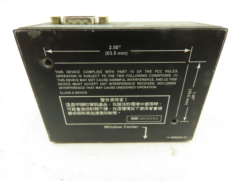 Microscan MS-820 Fixed Barcode Scanner Single Line Medium Density FIS-0820-0009