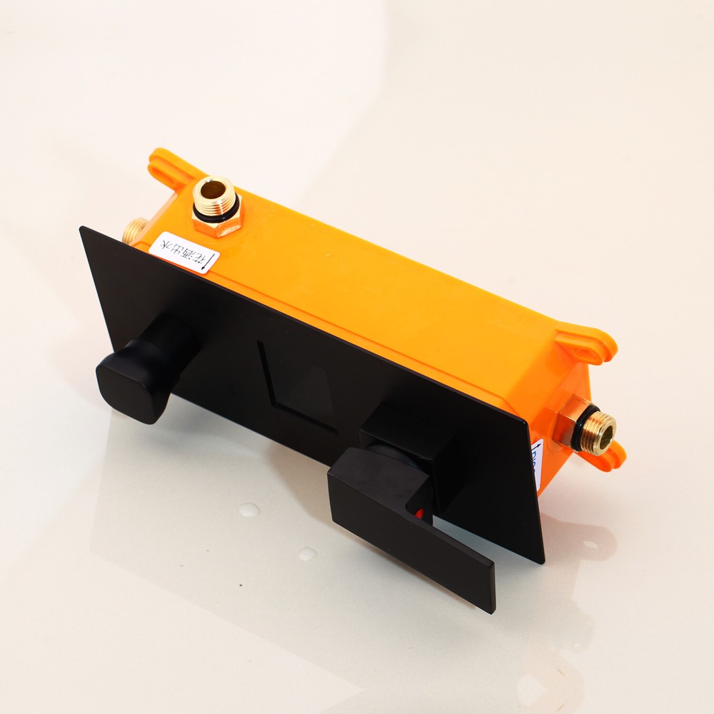 Concealed Box Black 2-way Digital Display Shower Diverter Mixer Control Valve