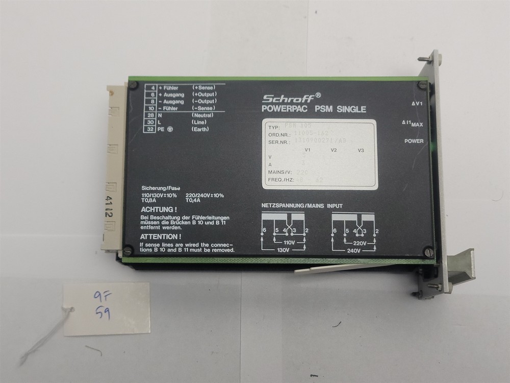 Schroff Powerpac PSM Single PSM 105 Power Supply