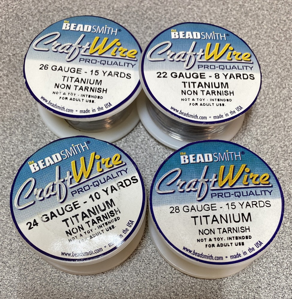 BEADSMITH Craft Wire TITANIUM 22-28 Gauge NEW