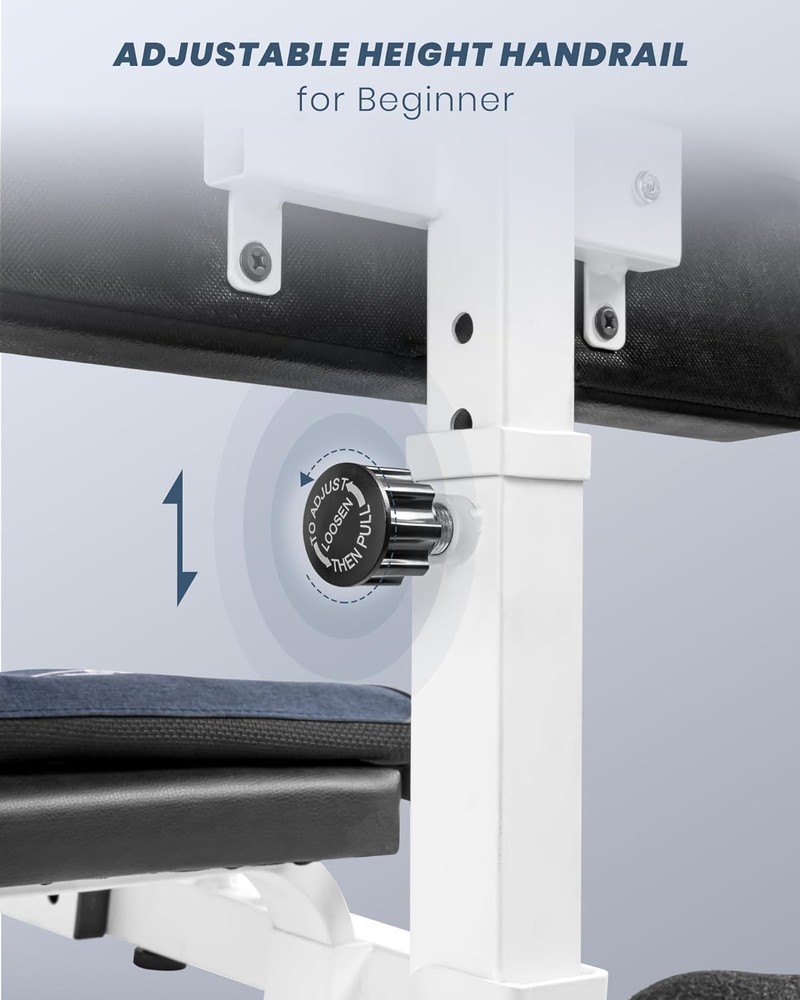 Hip Thrust Machine for High Resistance Glute Training - White