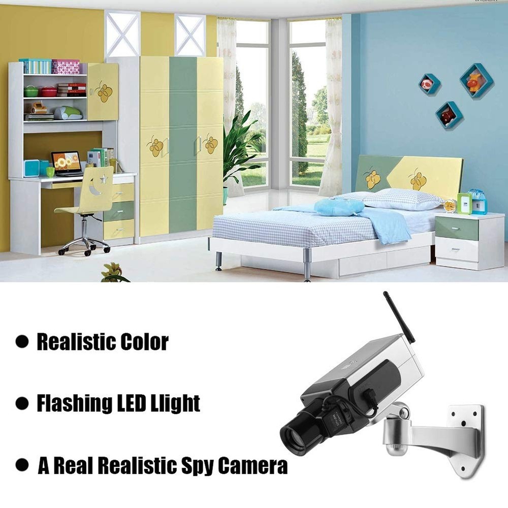 Fake Security Camera, Emulation CCTV Auto Rotation Movement Security Camera S...