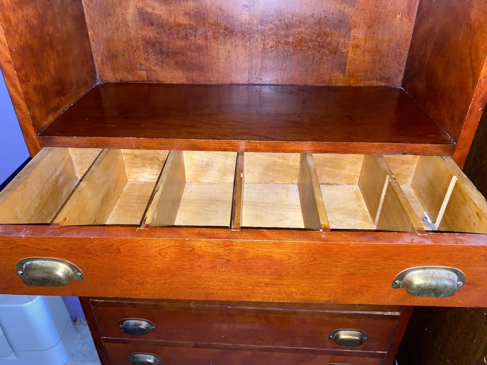 Antique Bookshelf With Drawers
