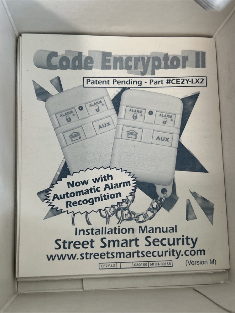 Street Smart Security Code Encryptor II - CE2Y-LX2 - NEW OPEN BOX
