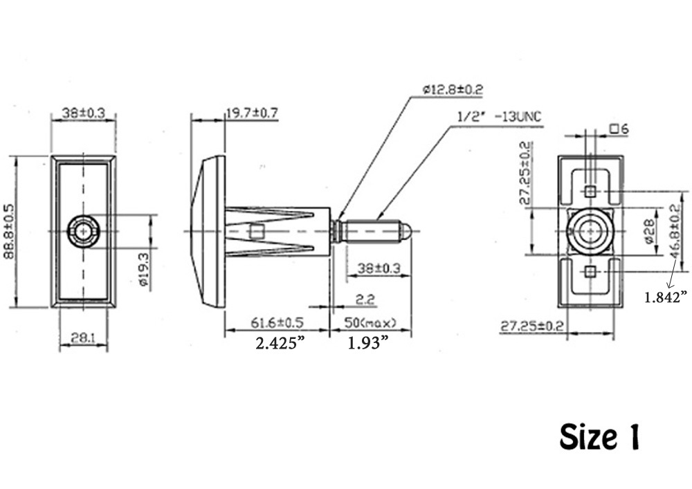 Vending T Handle + 8501 cylinder lock Vendo replacement Snack +slam nut Size 1