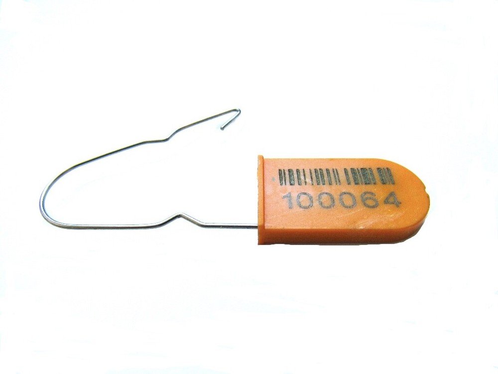 Plastic PADLOCK A Security Seal ECO, 200 Pcs. ORANGE Numbered and Barcode, BFS
