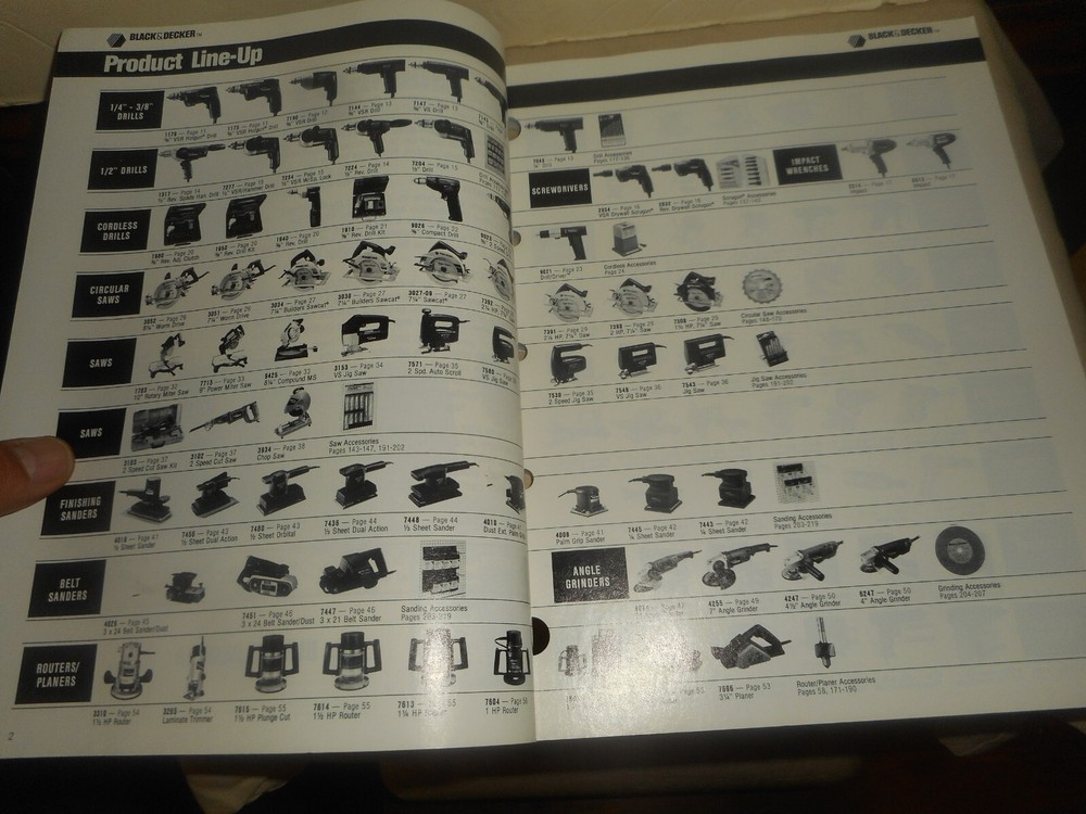 BLACK & DECKER Catalog 1987-88 Power Tools & Accessories 225 pages