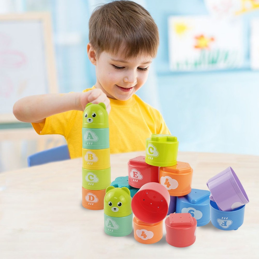 Stacking Cups Educational Nesting Cups Number Letter Stacking Cups Toy Fun Cute