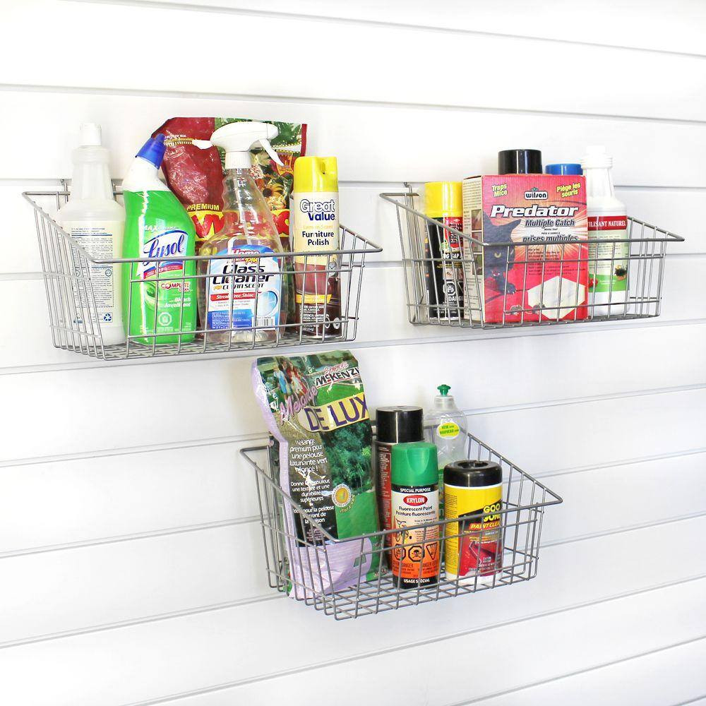 Slatwall Metal Basket (3-Pack)