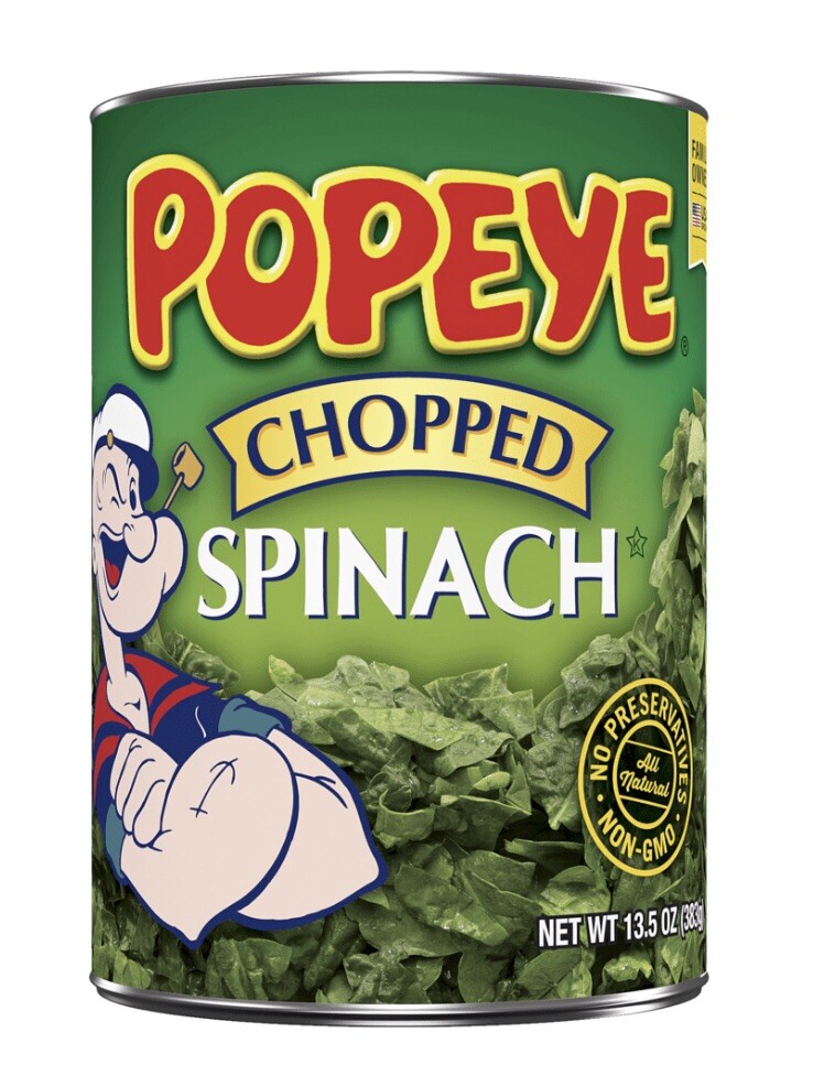 Allens Popeye Chopped Spinach, 13.5oz (3 Cans)