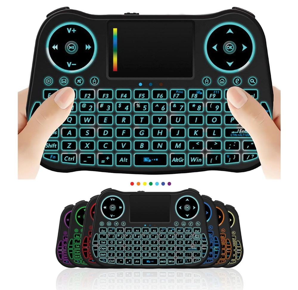 Wireless Mini Handheld Smart TV Remote Keyboard Touchpad Mouse Combo Controll...