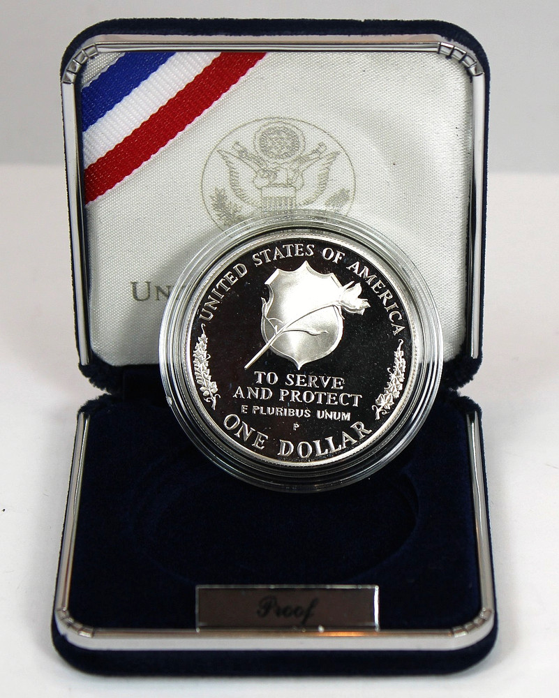 1997 Law Enforcement Silver Dollar Commemorative - Proof !!