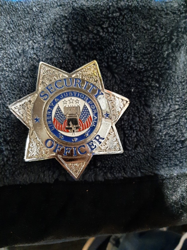 7 Point Star Silver Tone SECURITY patch