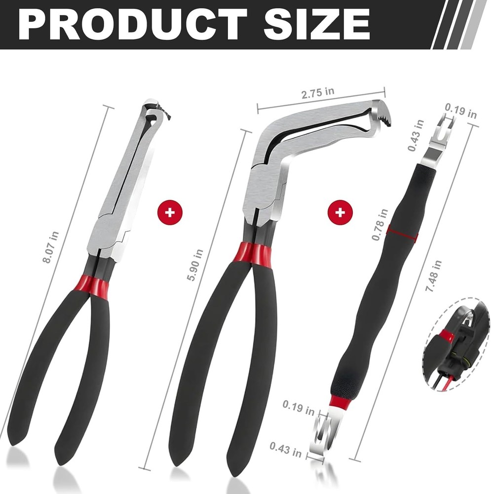 Electrical Disconnect Pliers Set 60 Degree Electrical Connector Separator Wiring