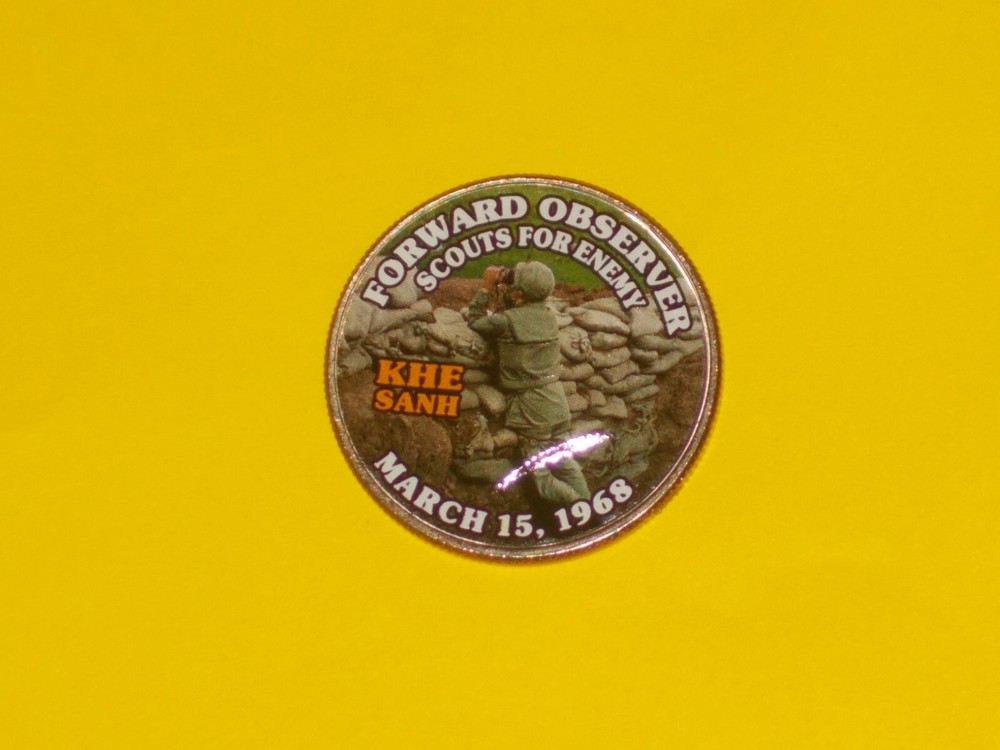 Colorized Kennedy Half Dollar - Khe Sanh - Forward Observer K576