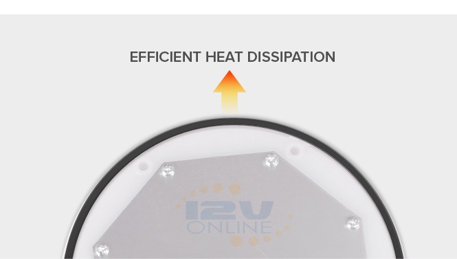 12V 5" LED Panel Ceiling Light RV Caravan Camper Boat Interior Lighting Warm W