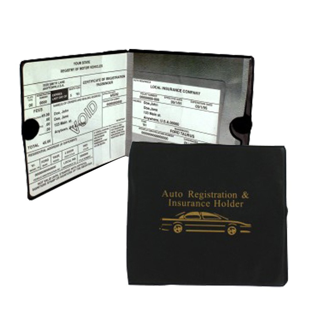 ESSENTIAL Car Auto Insurance Registration BLACK Document Holders 2 Pack