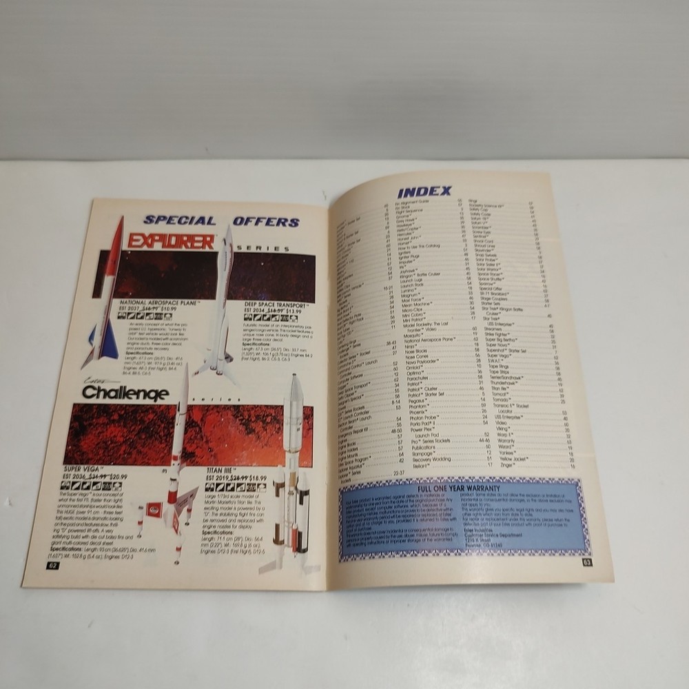 Estes Flying Model Rocket 1993 Catalog