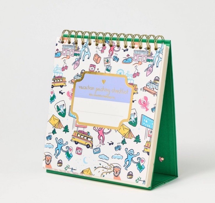 Roller Rabbit x Target Vacation Packing Checklist Notepad 75 Pages Whimsical