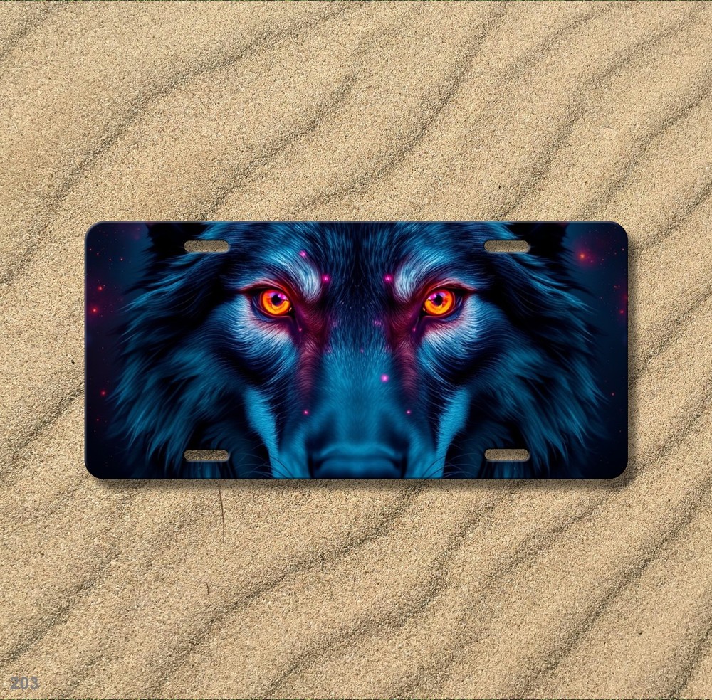 Hyperrealistic Wolf License Plate Personalized Front Plate Special Gift