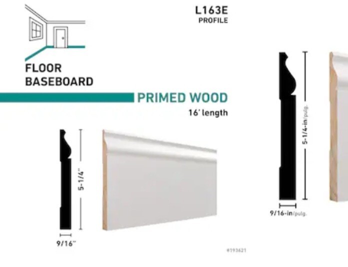 Baseboard 5 1/4 Primed