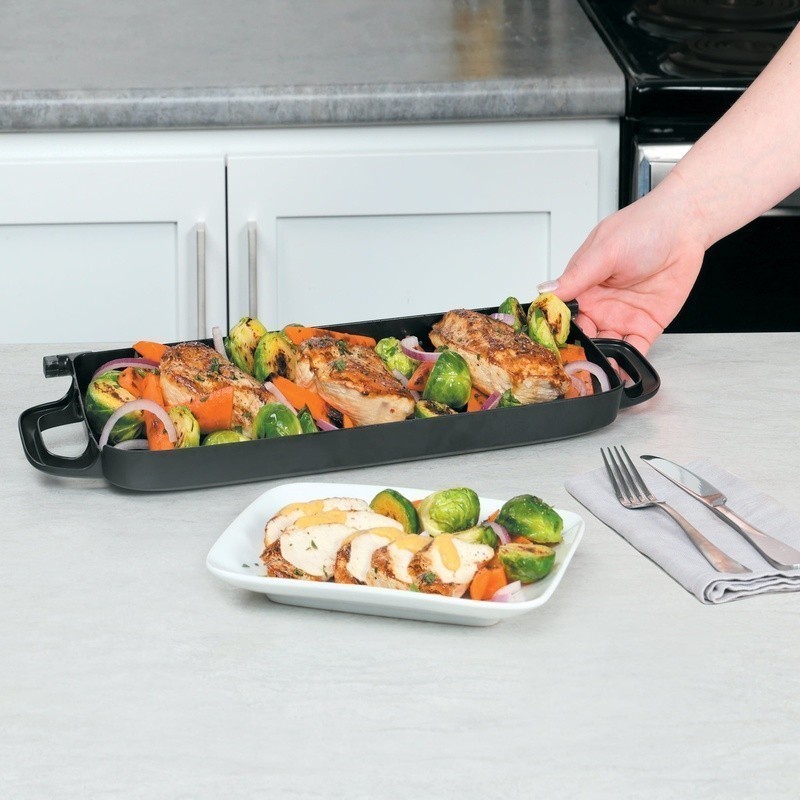 Ceramic Electric Griddle Cooking Surface Nonstick Multi-Function Tray Easy Clean