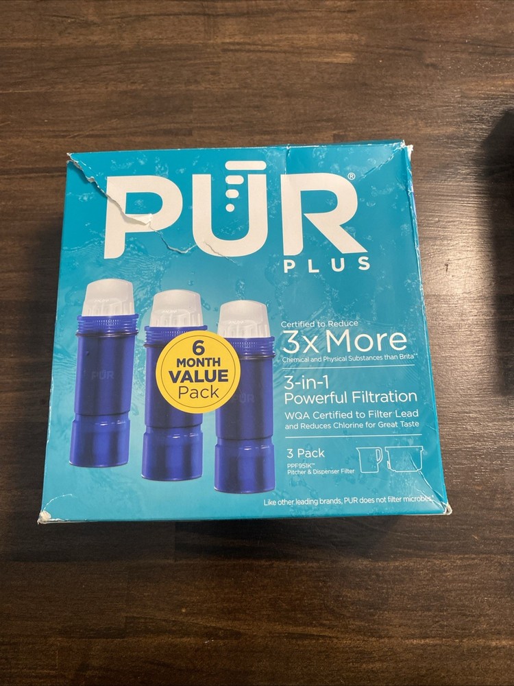 PUR PPF951K3 Lead Reduction Water Pitcher Replacement Filter - 3 Pack New