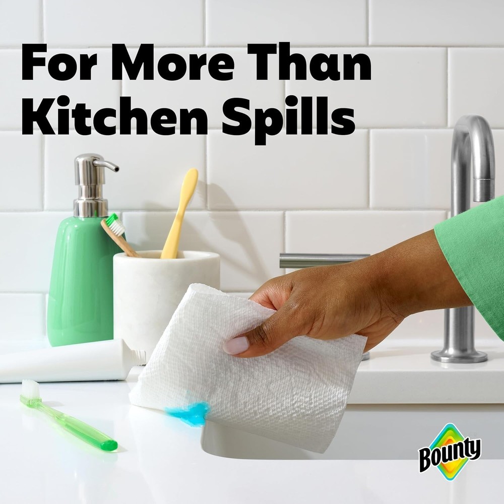 Bounty Select-A-Size Paper Towels, White, 2 Mega Rolls = 8 Regular Rolls