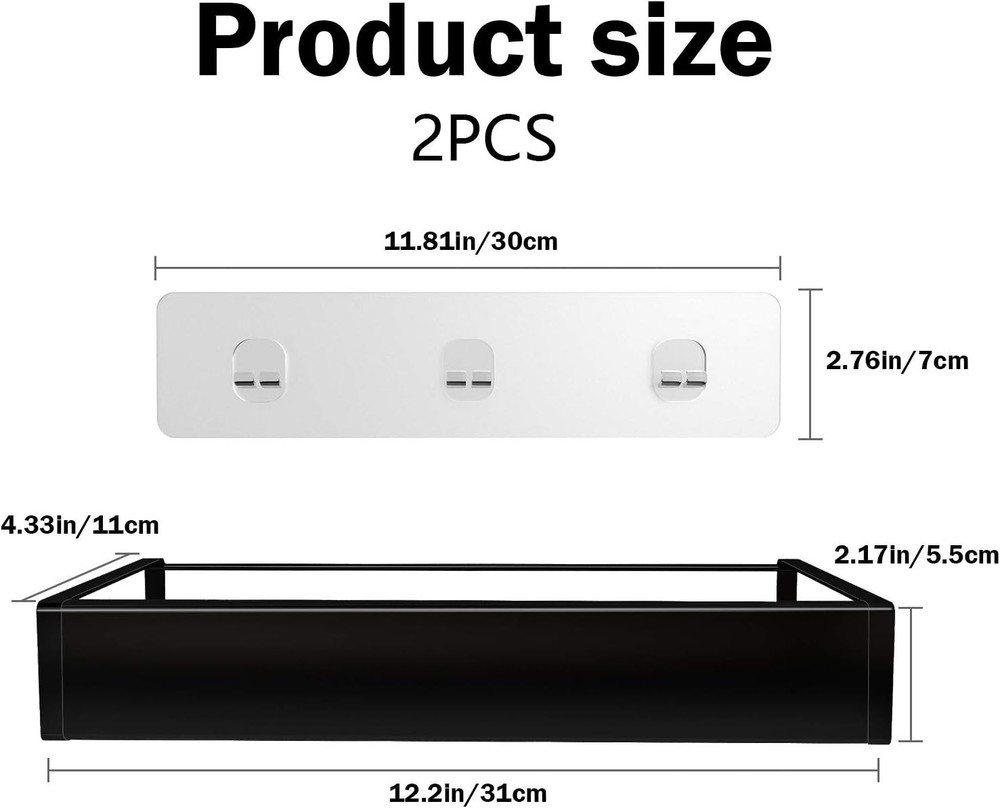 Stainless Steel Shower Caddy - Easy Install, Multi-Purpose Organizer
