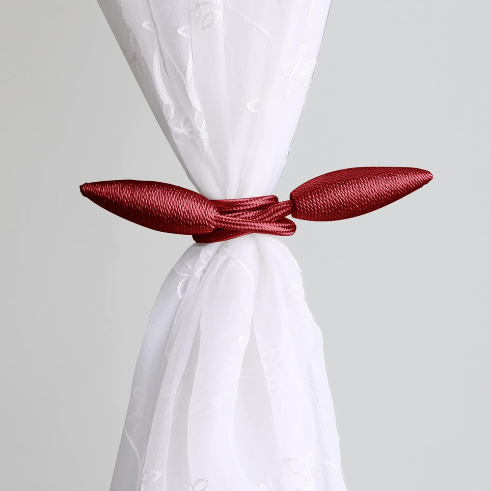 2 Pieces Christmas Curtain Tiebacks Clips Creative Window Drape Twist Tie Backs